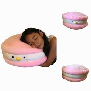 💙❤️ TAKASHOJI Pink Macaroon Duck Round Jumbo Plush